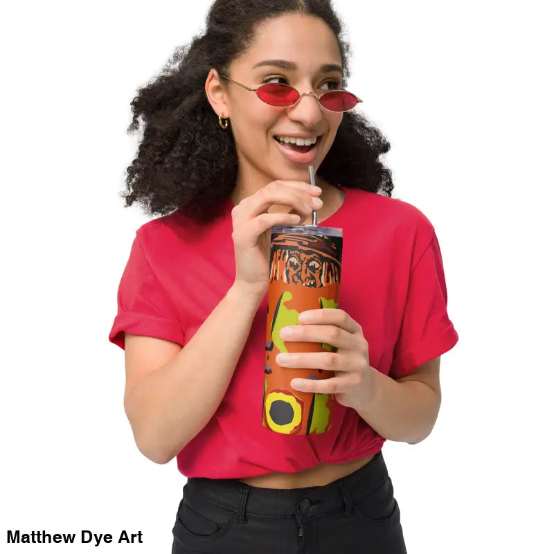 Pumpkin Witch Stainless Steel Halloween Tumbler showcasing practicality embraces whimsy