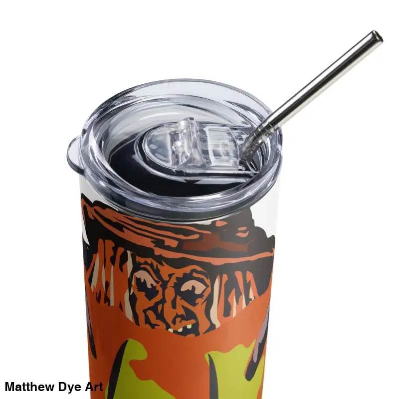 Insulated Pumpkin Witch Stainless Steel Tumbler with Straw for a Cute Halloween Collection