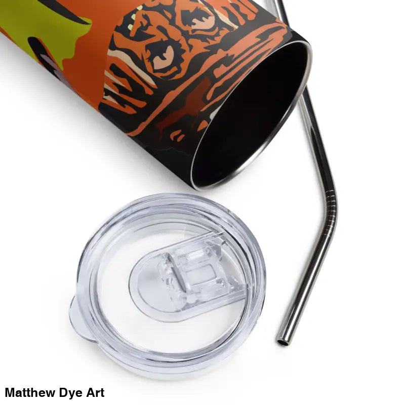 Pumpkin Witch Stainless Steel Halloween Tumbler with lid and straw in cute Halloween collection