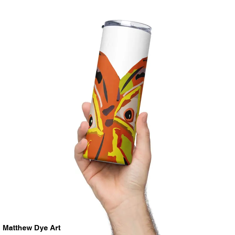 Fox-themed tumbler from the Pumpkin Witch stainless collection, embracing practicality and whimsy