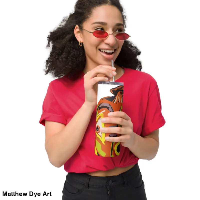 Printed stainless steel tumbler from the Pumpkin Witch Stainless cute Halloween collection