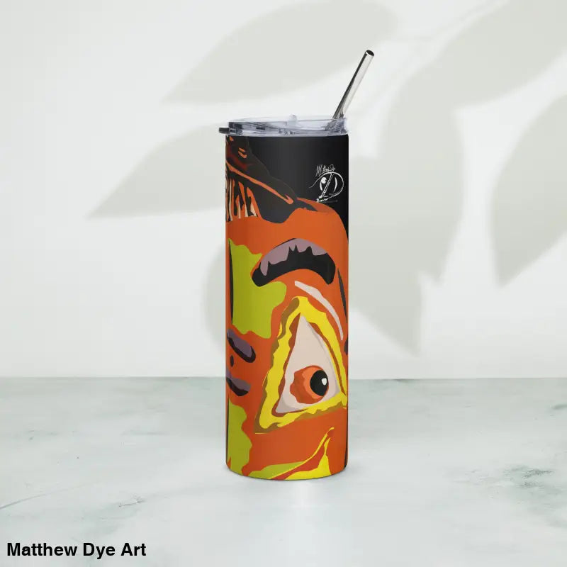 Artistic Pumpkin Witch stainless steel Halloween tumbler showcasing practicality embraces whimsy