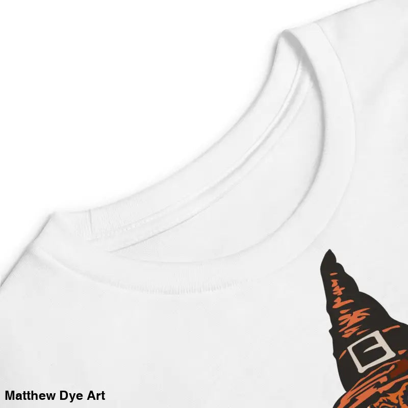 White T-shirt from the Pumpkin Witch Youth Halloween collection featuring a whimsical design