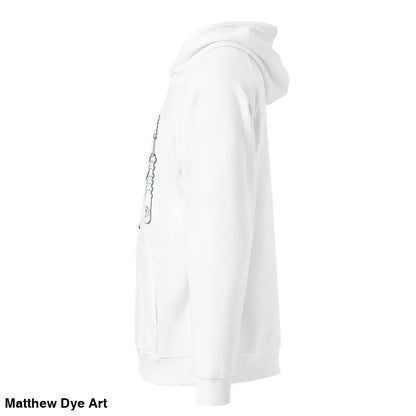 White hooded sweatshirt in eco organic cotton-blend offering comfort and warmth for autumn