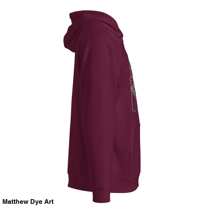 Maroon eco organic cotton-blend hoodie for comfort, warmth, and cozy autumn style