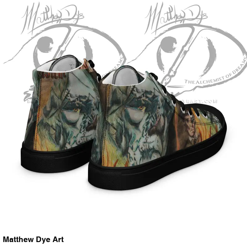 High-top sneakers with camouflage woodland print from Vintage Frankenstein Canvas collection