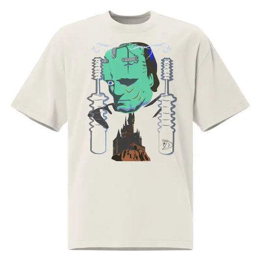 Off-white Retro Franky Oversized T-Shirt featuring Matthew Dye art of Frankenstein graphic