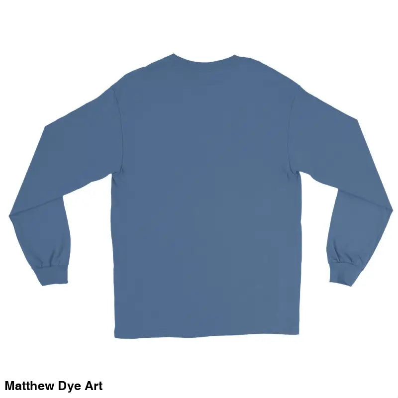 Blue long-sleeved Retro Franky shirt featuring Matthew Dye art from the cute Halloween collection