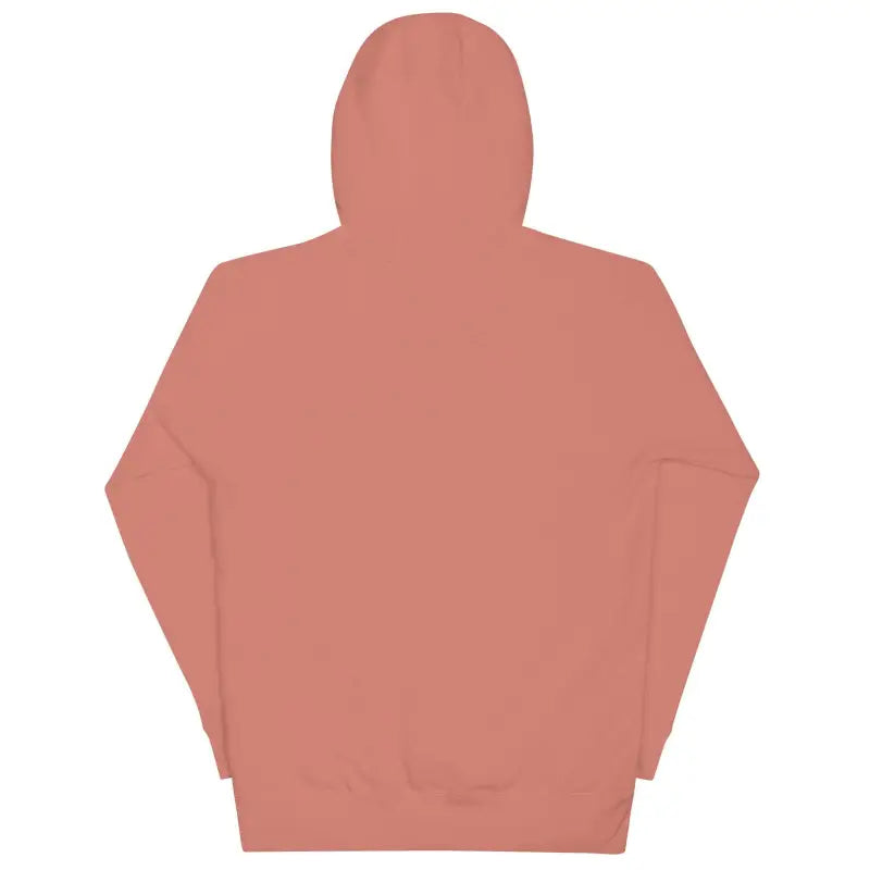 Salmon-colored hooded sweatshirt back view featuring Romero Tribute Hoodie design