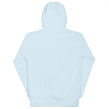 Light blue Romero Tribute Hoodie for enthusiasts of Zombie Cinema displayed from the back