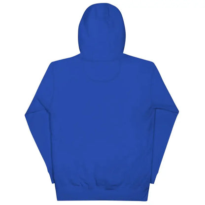 Royal blue hooded sweatshirt back view from Romero Tribute Hoodie for Zombie Cinema fans