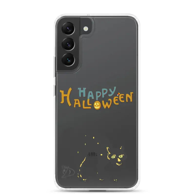 Samsung Galaxy S21 featuring Enchanting Scary Cat Halloween Clear Case design