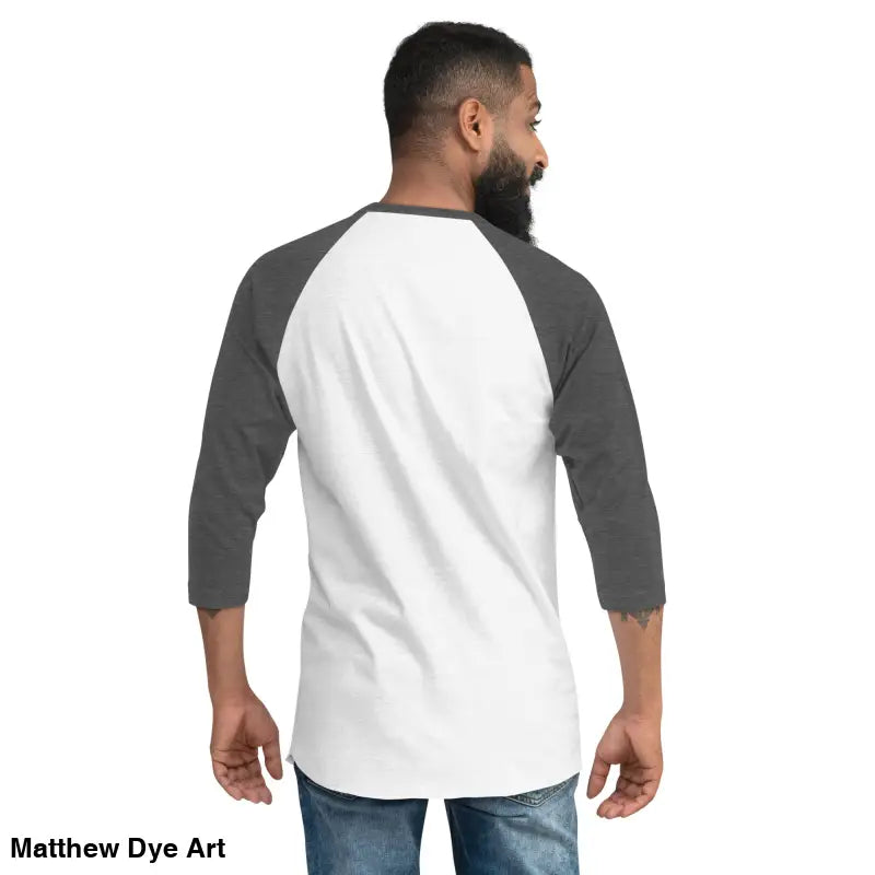 White and gray raglan shirt for hauntingly stylish nights featuring a Scary Cat Halloween design