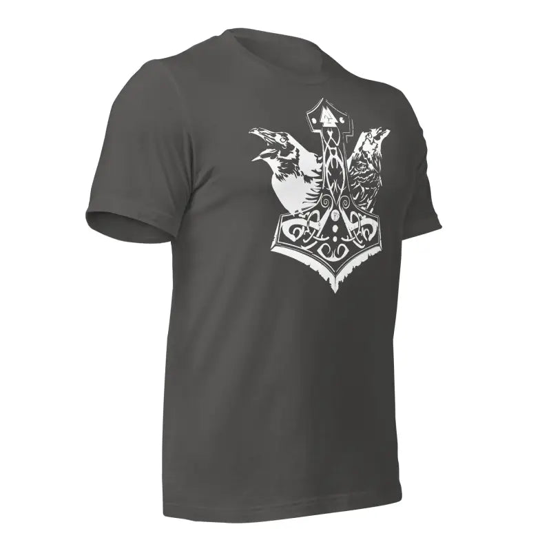 Dark gray t-shirt featuring white eagle emblem, part of Ravens T-shirt collection