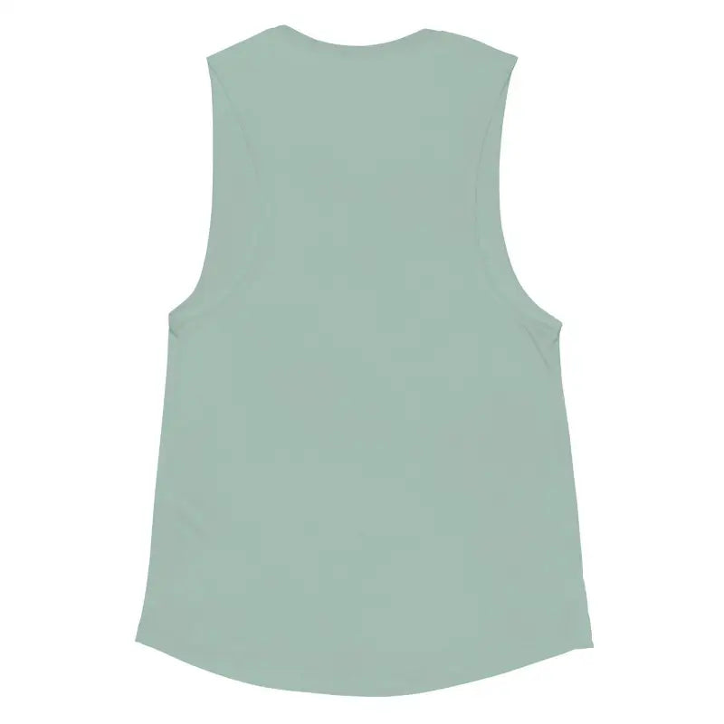 Mint green women’s muscle tank showcasing the Shield-Maiden Strength design