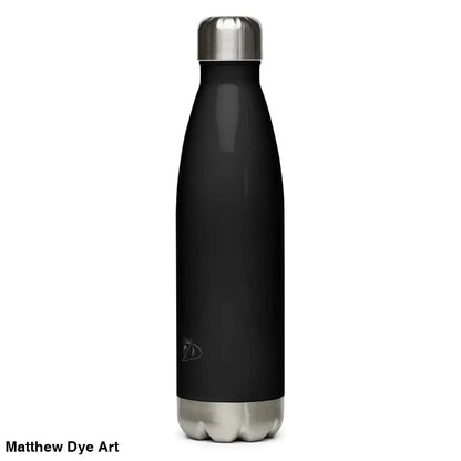 Matte Black Stainless Steel Retro Franky Water Bottle for stylish hydration