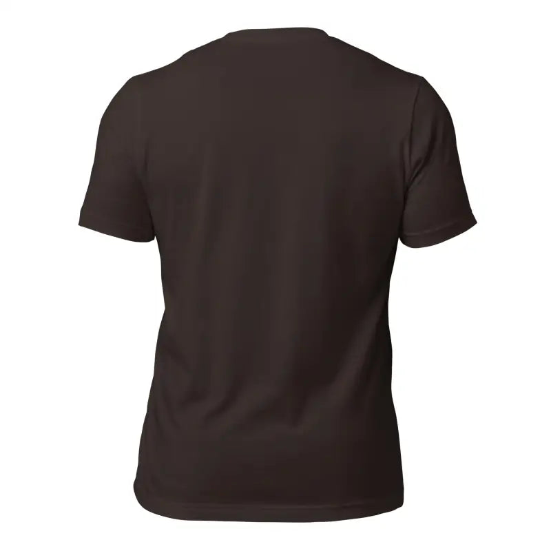 Plain brown t-shirt back view from the Sinister Demon Gothic Horror Unisex Tee collection