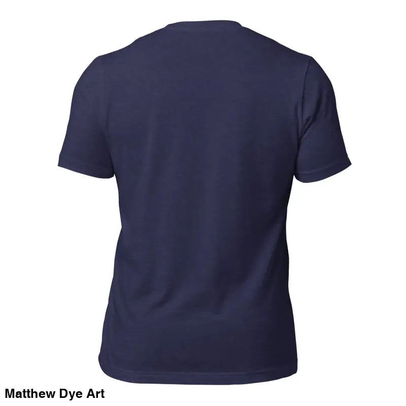 Navy blue crew neck t-shirt back view from Sinister Belle Gothic Horror Unisex collection