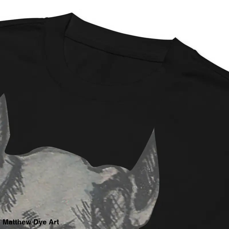 Black premium long sleeve t-shirt featuring a gray demon graphic from Sinister Embrace