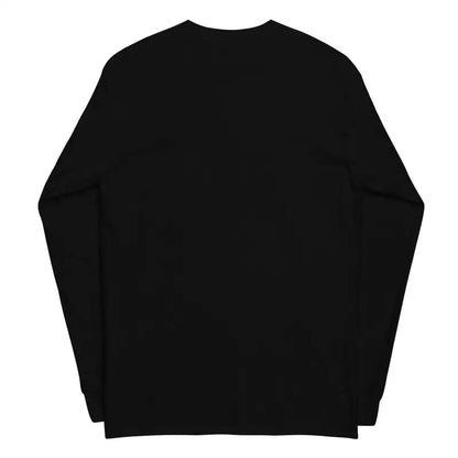 Plain black long-sleeve crewneck sweatshirt featuring Matthew Dye art, skull owl design