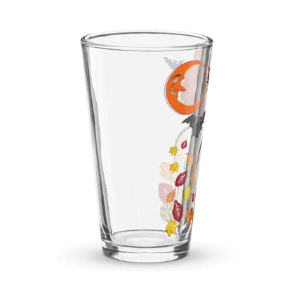 Clear drinking glass with moon and star designs for enchanting sips in Skull Owl Shaker