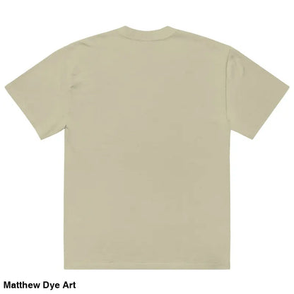 Beige short-sleeved oversized faded t-shirt featuring Snarling Nightmare horror art