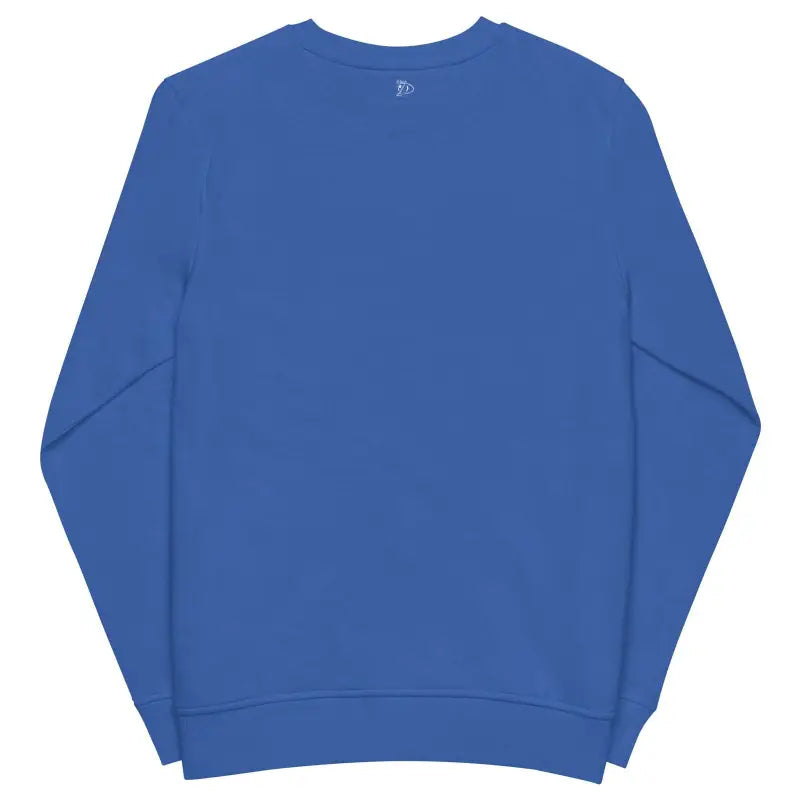 Royal blue eco-friendly sweatshirt made of organic cotton for classic horror enthusiasts