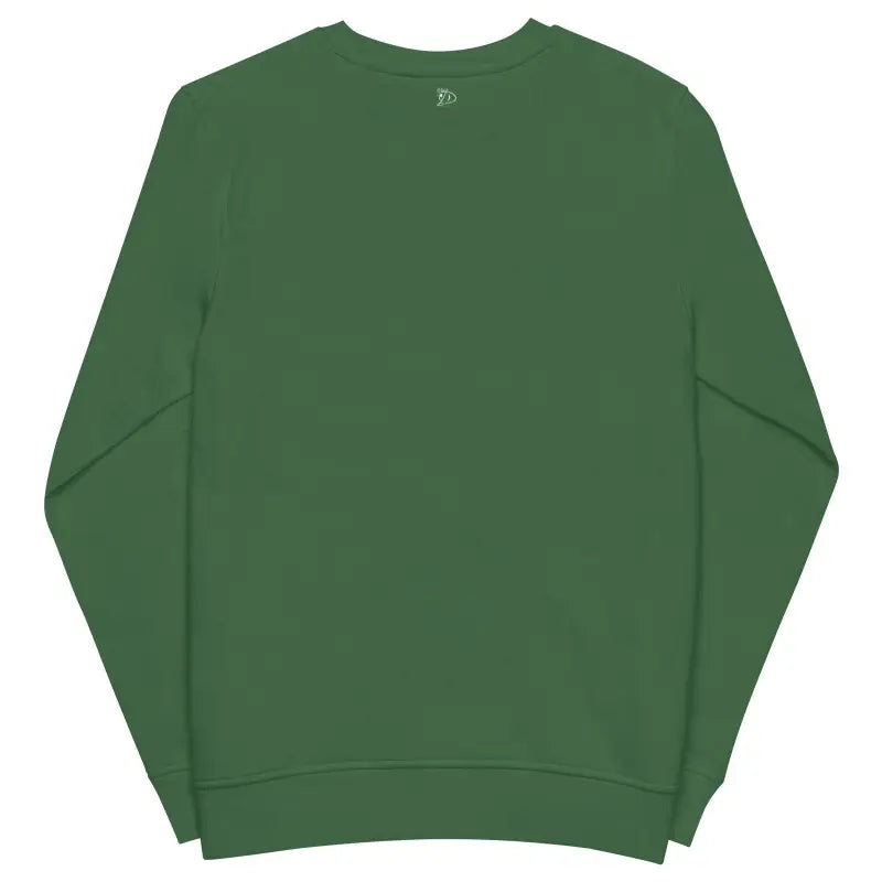 Plain green eco-friendly sweatshirt made of organic cotton, perfect for classic horror fans