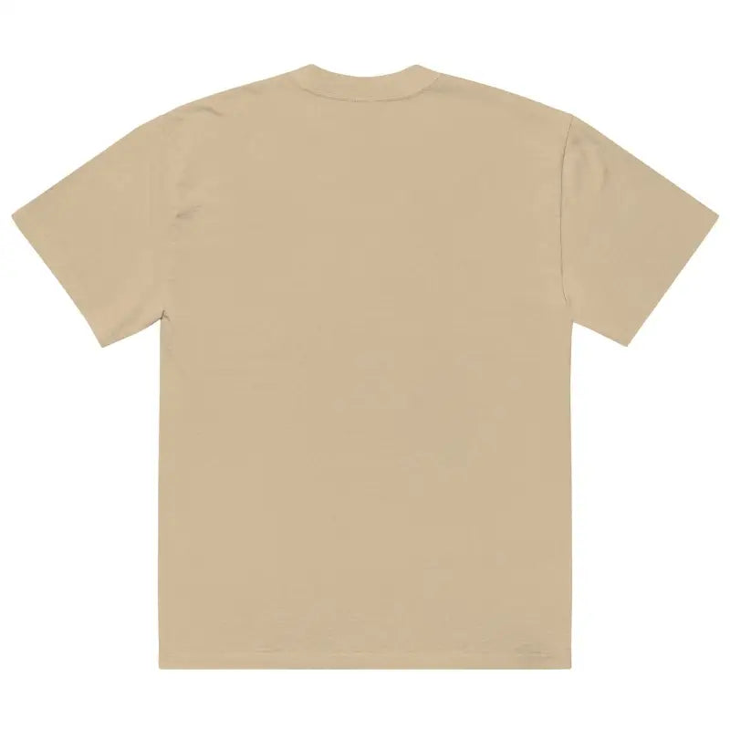 Plain beige short sleeve t-shirt from Enchanted Whimsy featuring kitty head oversized design