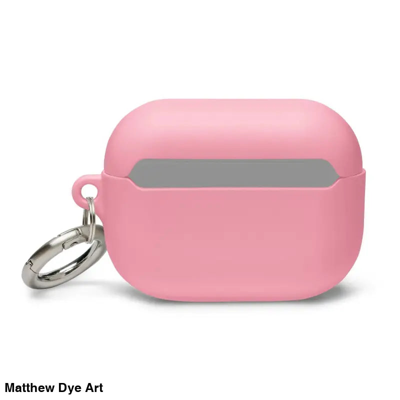 Pink silicone protective case with keyring for Scary Cat Halloween AirPods