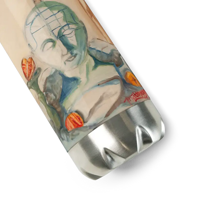 Crumpled Diet Mountain Dew can in Stillness of Phrenology stainless steel art bottle