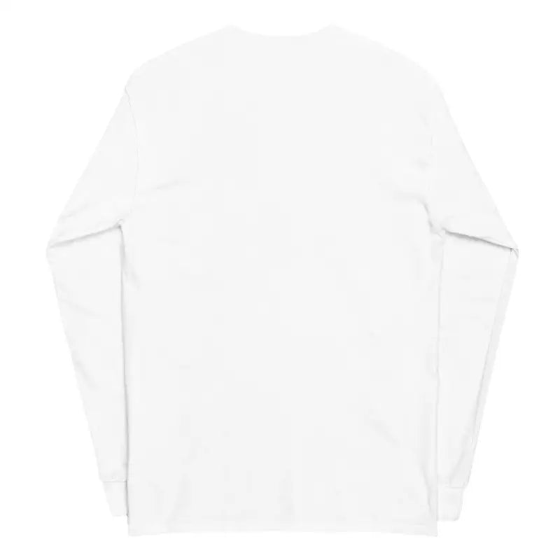 White long-sleeved shirt laid flat featuring Surrealism art inspired by Romero