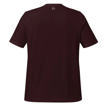 Maroon short-sleeved comfortable unisex t-shirt made of ring-spun cotton, cult classic design