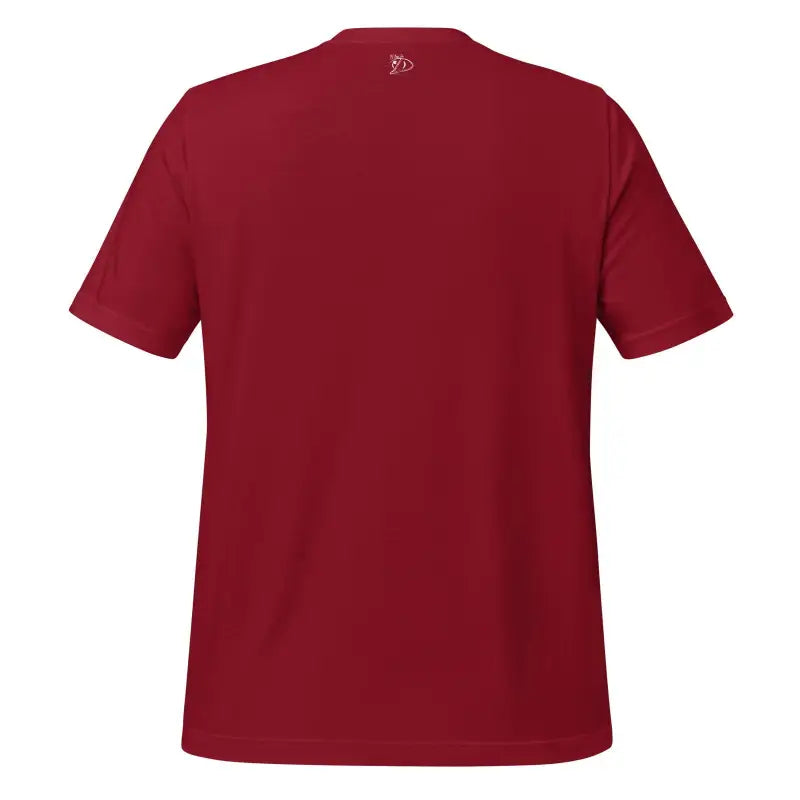 Plain burgundy red comfortable unisex t-shirt in ring-spun cotton from The Soultangler