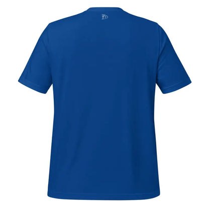 Plain royal blue crew neck t-shirt in comfortable unisex design of Elegant Embrace