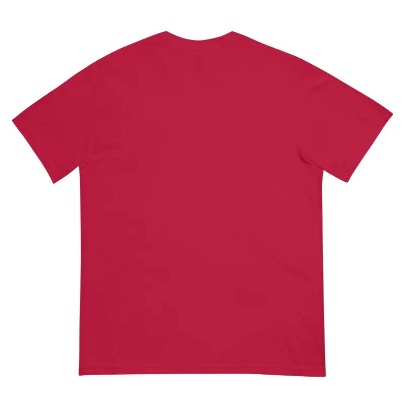 Plain red short sleeve Smiles Heavyweight T-Shirt showcasing enchanting charm for spooky season