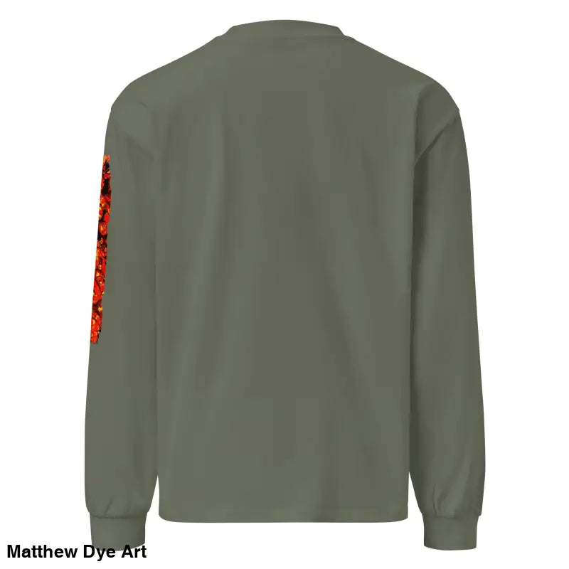 Olive green unisex long sleeve shirt from Trick r Treat for Halloween elegance