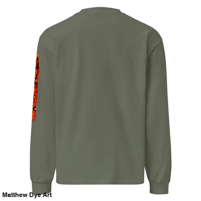 Olive green unisex long sleeve shirt from Trick r Treat for Halloween elegance