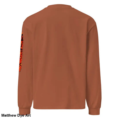 Brown unisex long sleeve shirt for Halloween, featuring Trick r Treat design and elegance