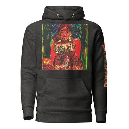 Black Trick r Treat Halloween movie unisex hoodie with colorful horror graphic design