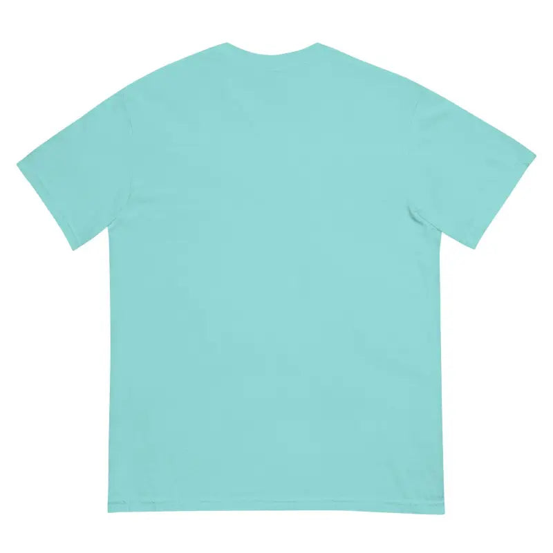 Mint green structured tee, unisex garment-dyed heavyweight, ideal for casual wear