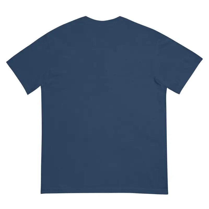 Navy blue unisex garment-dyed heavyweight structured tee with short sleeves