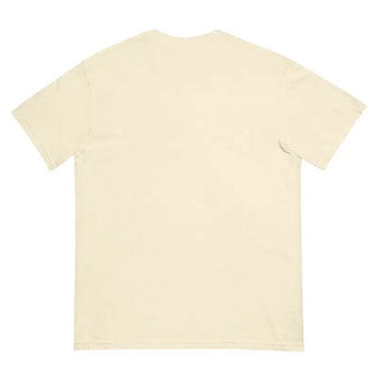 Plain cream-colored t-shirt from Turquoise Monster Embrace structured unisex garment-dyed collection