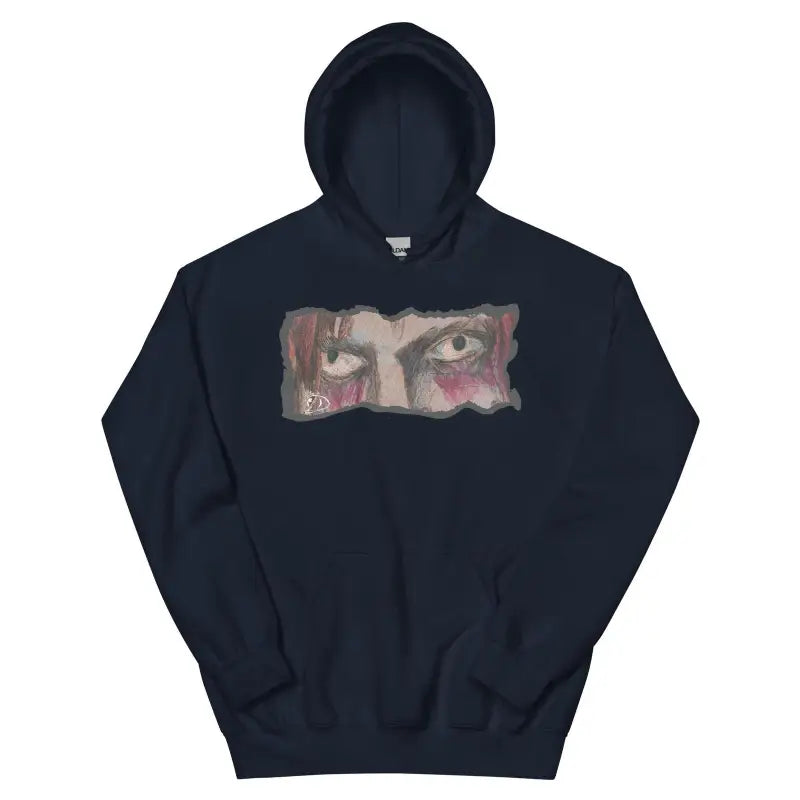 Cozy go-to hoodie featuring artistic eye design on chest, perfect for stylish comfort