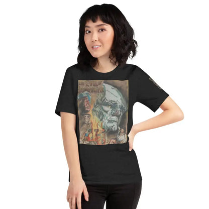 Unisex Horror T-Shirt with artistic skull graphic, perfect for Halloween enthusiasts