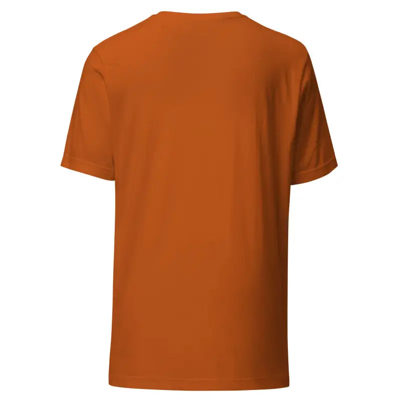 Plain burnt orange unisex t-shirt with short sleeves for Halloween horror enthusiasts