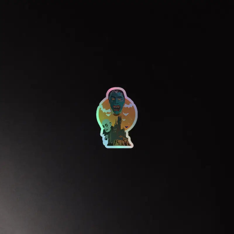 Holographic sticker of figure in spacesuit, part of Vampire Holographic Stickers collection