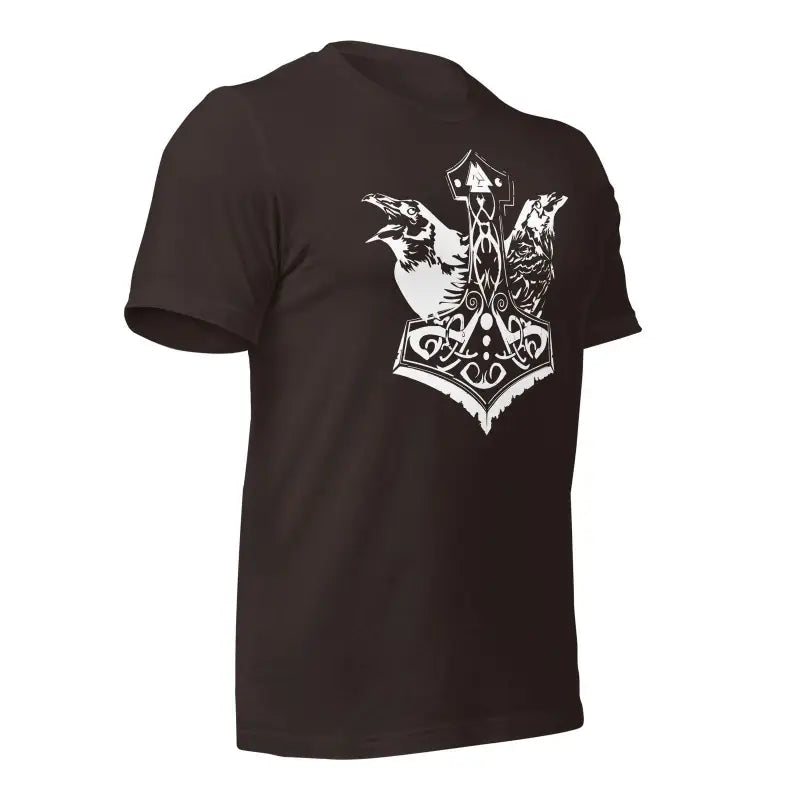 Black Viking Pride T-Shirt featuring a white tribal anchor design symbolizing storied Viking heritage