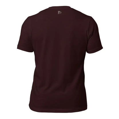 Plain burgundy crew neck t-shirt featuring Viking Pride design with Thor’s Hammer motifs