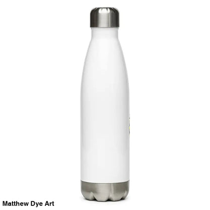 White metal water bottle from Vintage Cat Stainless Steel Water Bottle for daily adventures